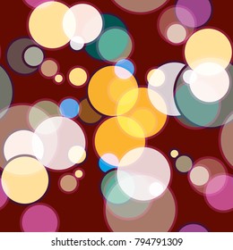 Seamless texture with colored circle pattern for background.