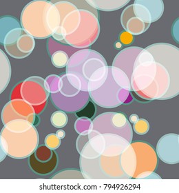 Seamless texture with colored circle pattern for background.