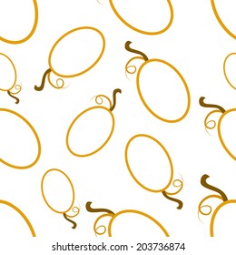 seamless texture of colored contours on a white background melons