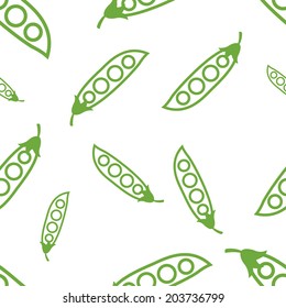 seamless texture of colored contours of peas on a white background