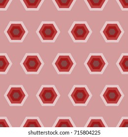 Seamless texture. Colored polygons on a red background