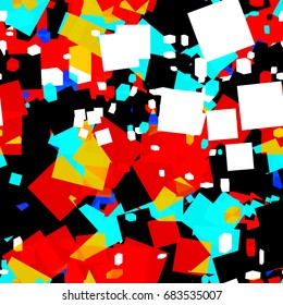 Seamless texture from colored squares. Abstract vector background