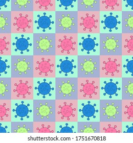 Textura sin foco de bacterias coloridas