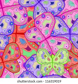 Seamless texture of colorful butterfly wings