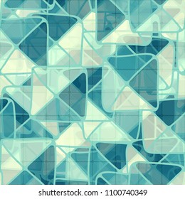 Seamless texture. Colorful camouflage. Chaos of squares and triangles. A network of diagonally drawn squares.