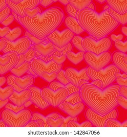 seamless texture with colorful hearts
