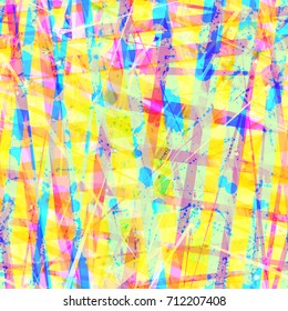 Seamless texture. Colorful pattern from stripes and blots. Abstract vector background for web page, banners, fabric, home decor, wrapping