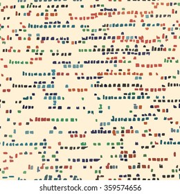 seamless texture with colorful pixels squares on sand background