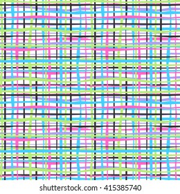 Seamless texture - colorful stripes and lines. Vector.