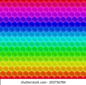 seamless texture composed of hexagonal mosaic of different colors with highlights