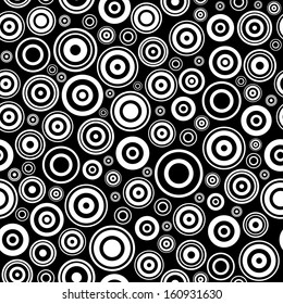 Seamless texture with concentric circles. Abstract vector illustration.