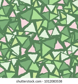 A seamless texture consisting of broken pentagons and triangles. Fashionable camouflage. For hunting, fishing, tourist, city clothes. For backgrounds, wallpapers, wall-papers.