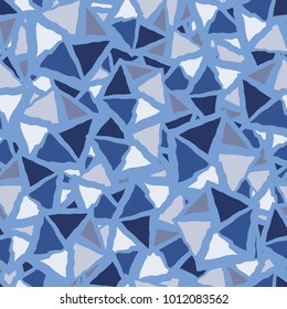 A seamless texture consisting of broken pentagons and triangles. Fashionable camouflage. For hunting, fishing, tourist, city clothes. For backgrounds, wallpapers, wall-papers.