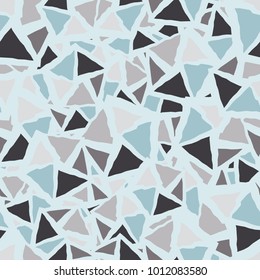 A seamless texture consisting of broken pentagons and triangles. Fashionable camouflage. For hunting, fishing, tourist, city clothes. For backgrounds, wallpapers, wall-papers.