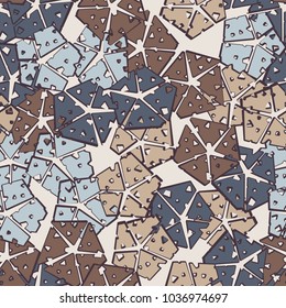 A seamless texture consisting of five parts pentagonalized into five parts. Camouflage for dudes.