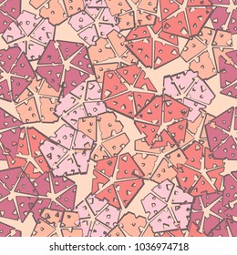 A seamless texture consisting of five parts pentagonalized into five parts. Camouflage for dudes.