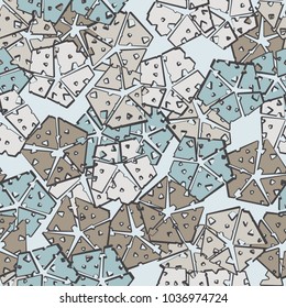 A seamless texture consisting of five parts pentagonalized into five parts. Camouflage for dudes.