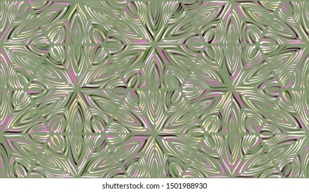 Seamless texture. Consisting of multi-colored snowflakes pattern. Chaos of colors. Six-sided elements.