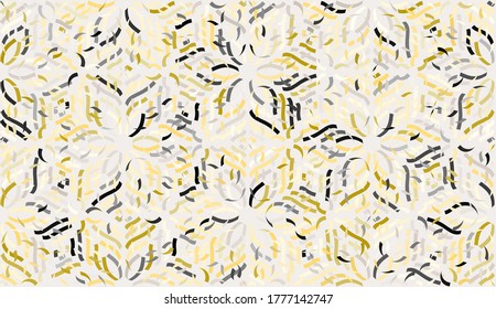 Seamless texture. Consisting of multi-colored snowflakes pattern. Chaos of colors. Six-sided elements.