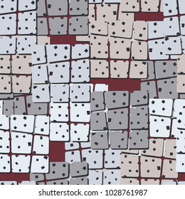 Seamless texture consisting of obliquely divided rounded colored squares. The most fashionable grunge drawing.