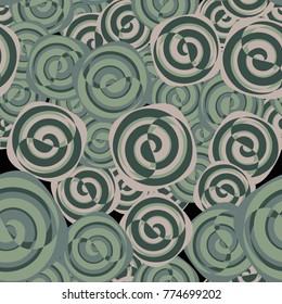 A seamless texture consisting of rounded squares containing inside a spiral pattern.