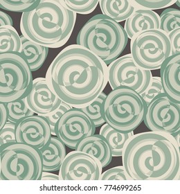 A seamless texture consisting of rounded squares containing inside a spiral pattern.