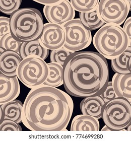 A seamless texture consisting of rounded squares containing inside a spiral pattern.