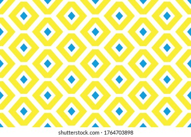 Seamless texture consisting of yellow rhombuses. wrapping paper