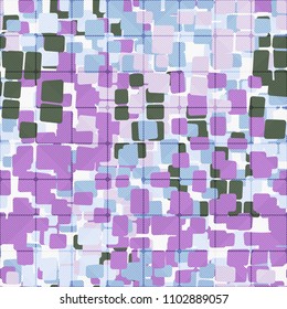 A seamless texture consists of chaos of colors. Camouflage pattern designed for fashion. On the abstractphone there is a network of diagonally drawn squares.