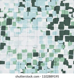 A seamless texture consists of chaos of colors. Camouflage pattern designed for fashion. On the abstractphone there is a network of diagonally drawn squares.