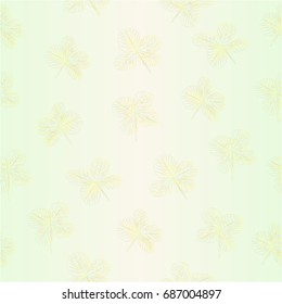 Seamless texture contour Leaf clovers  symbol of good luck vector editable illustration hand draw
