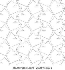 seamless texture from the contours of cats' heads