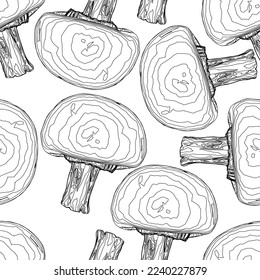 Textura sin foco con contornos de setas de líneas negras aisladas en un fondo blanco. Textura con contornos decorativos de campeones. Ilustración vectorial.