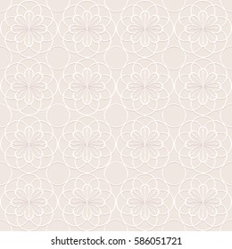 Seamless texture convex lace floral pattern