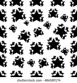 Seamless texture with a cowboy