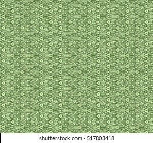 Seamless texture of cubes. Green color Vector illustration. For the interior design, printing, web and textile design.