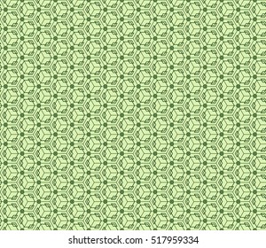 Seamless texture of cubes. Green color Vector illustration. For the interior design, printing, web and textile design.