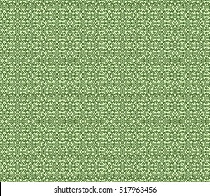Seamless texture of cubes. Green color Vector illustration. For the interior design, printing, web and textile design.