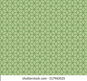 Seamless texture of cubes. Green color Vector illustration. For the interior design, printing, web and textile design.