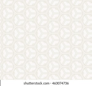 Seamless texture of cubes. Optical illusion. Vector illustration. For the interior design, printing, web and textile design. Modern design.