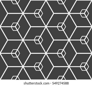 Seamless texture of cubes. Optical illusion.vector illustration. For the interior design, printing, web and textile design.