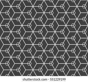 Seamless texture of cubes. Optical illusion.vector illustration. For the interior design, printing, web and textile design.