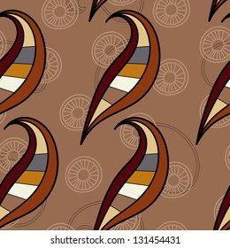 Seamless texture with curled elements