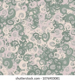 Seamless texture. Curls of different colors are located chaotically. Regular strokes on top of the pattern.