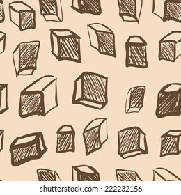 Seamless texture with curve squares in style of a sepia