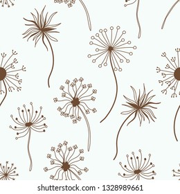 Seamless texture with dandelions . Seamless pattern can be used for wallpaper, pattern fills, web page background,surface textures.