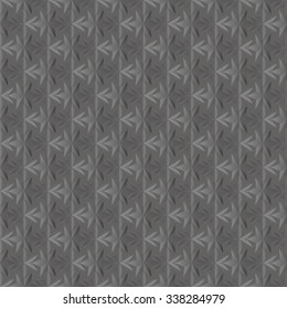 Seamless texture of dark grey. 3D effect. Six-pointed star.  Vector  EPS8.