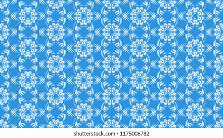 Seamless texture for decorating New Year's holidays and Christmas. Snowflakes.