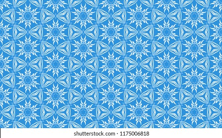 Seamless texture for decorating New Year's holidays and Christmas. Snowflakes.