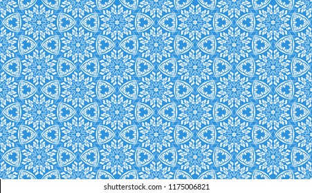 Seamless texture for decorating New Year's holidays and Christmas. Snowflakes.